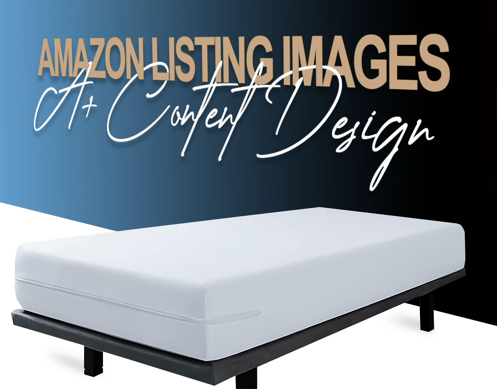 Premium anti-bed bug mattress protector Amazon A+ content design — Techntec digital marketing agency Pakistan