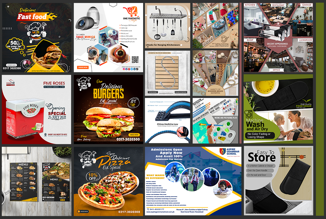 Product description social posts — Techntec social media marketing agency Pakistan